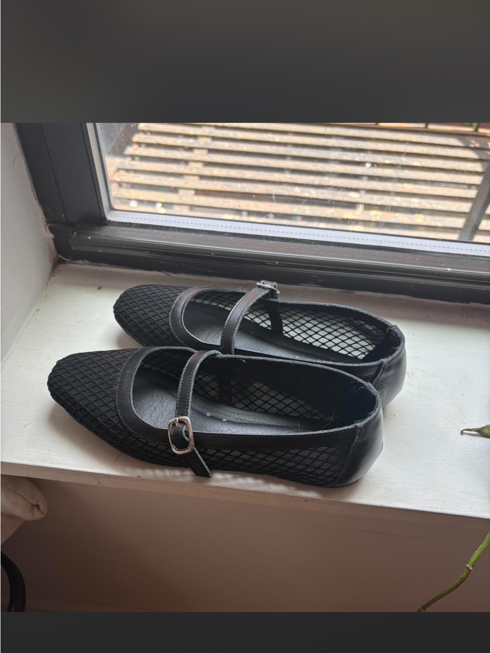 Saks Fifths mesh black ballet flats - Picture 2 of 3